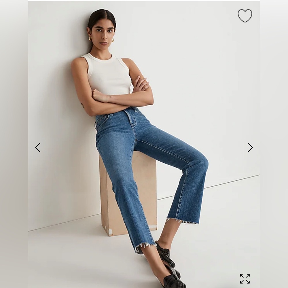 Madewell Kick Out Crop Jeans in Cherryville Wash size 30
